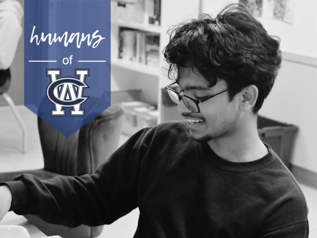 Senior Mohammed Aaqibuddin works on a group assignment in AP Literature in spring 2026. (Photo courtesy of Leslie Fireman)